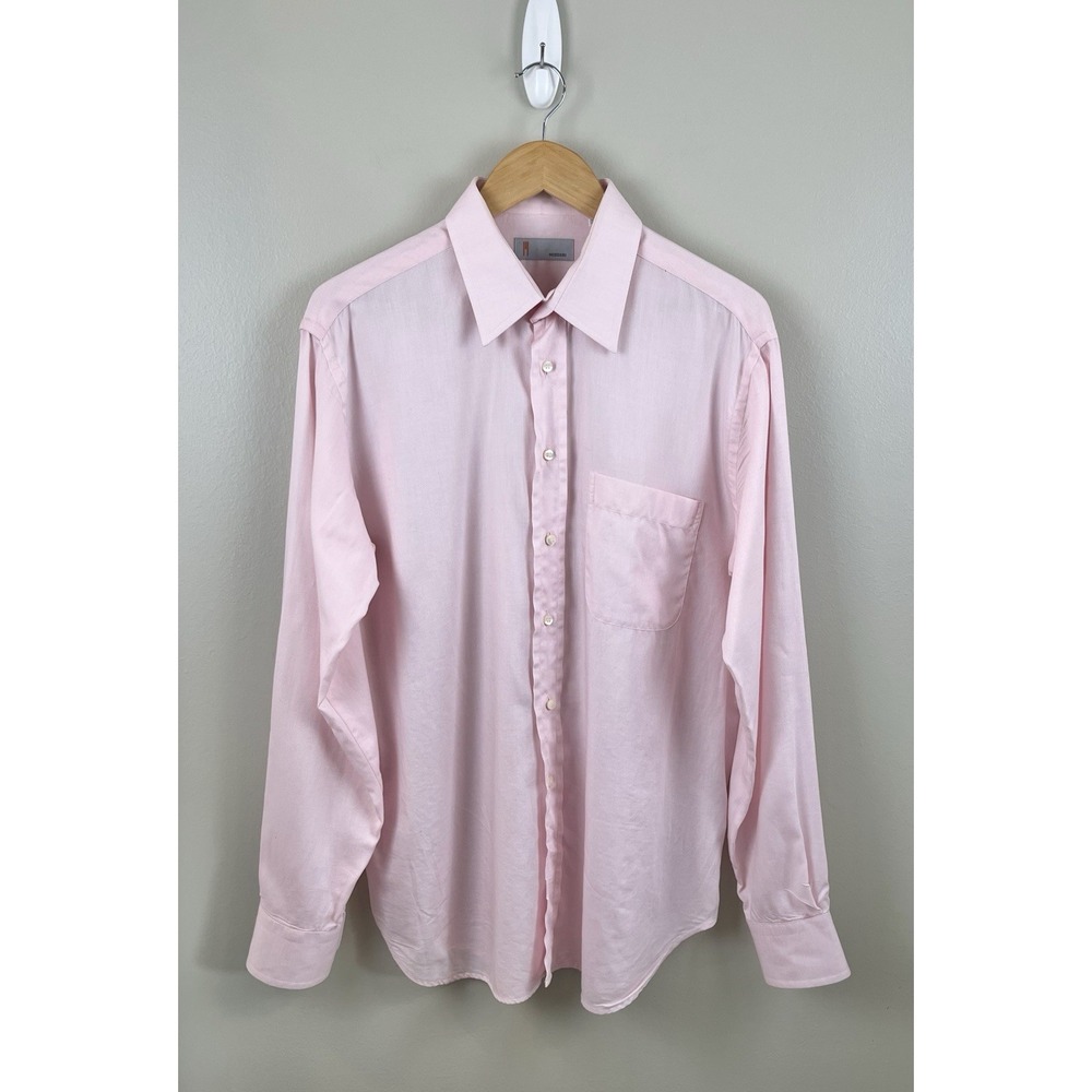 Missoni Men's Button Up Shirt Long Sleeve Light‎ Pink 16 1/2-42
